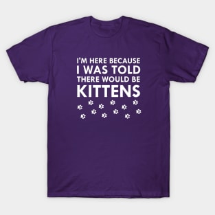 I Was Told There Would Be Kittens Cat Lover Paws T-Shirt